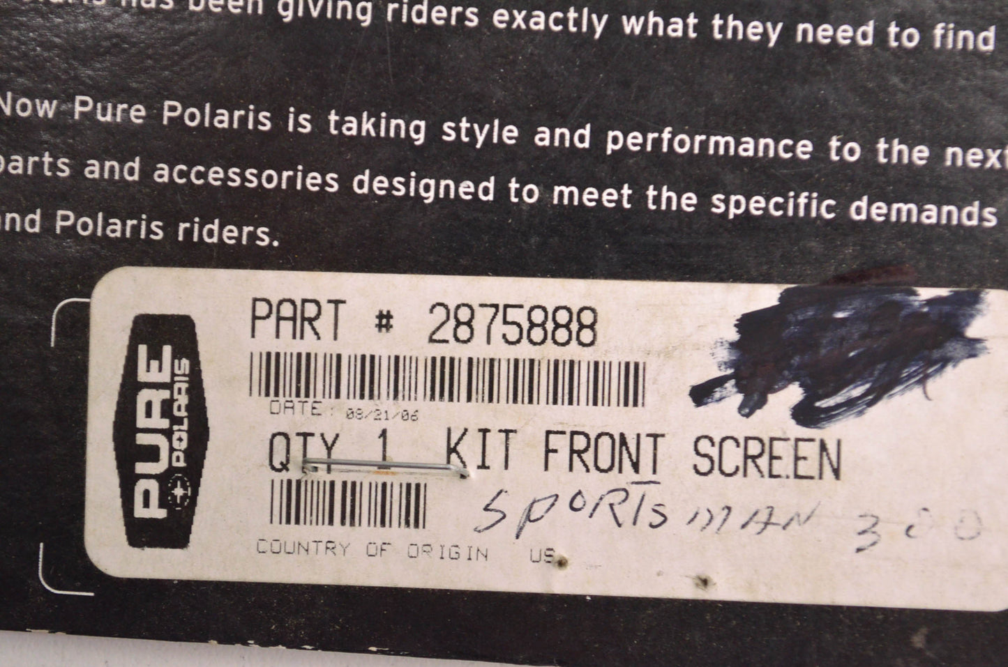 OEM Polaris 2875888 Front Grill Screen NOS