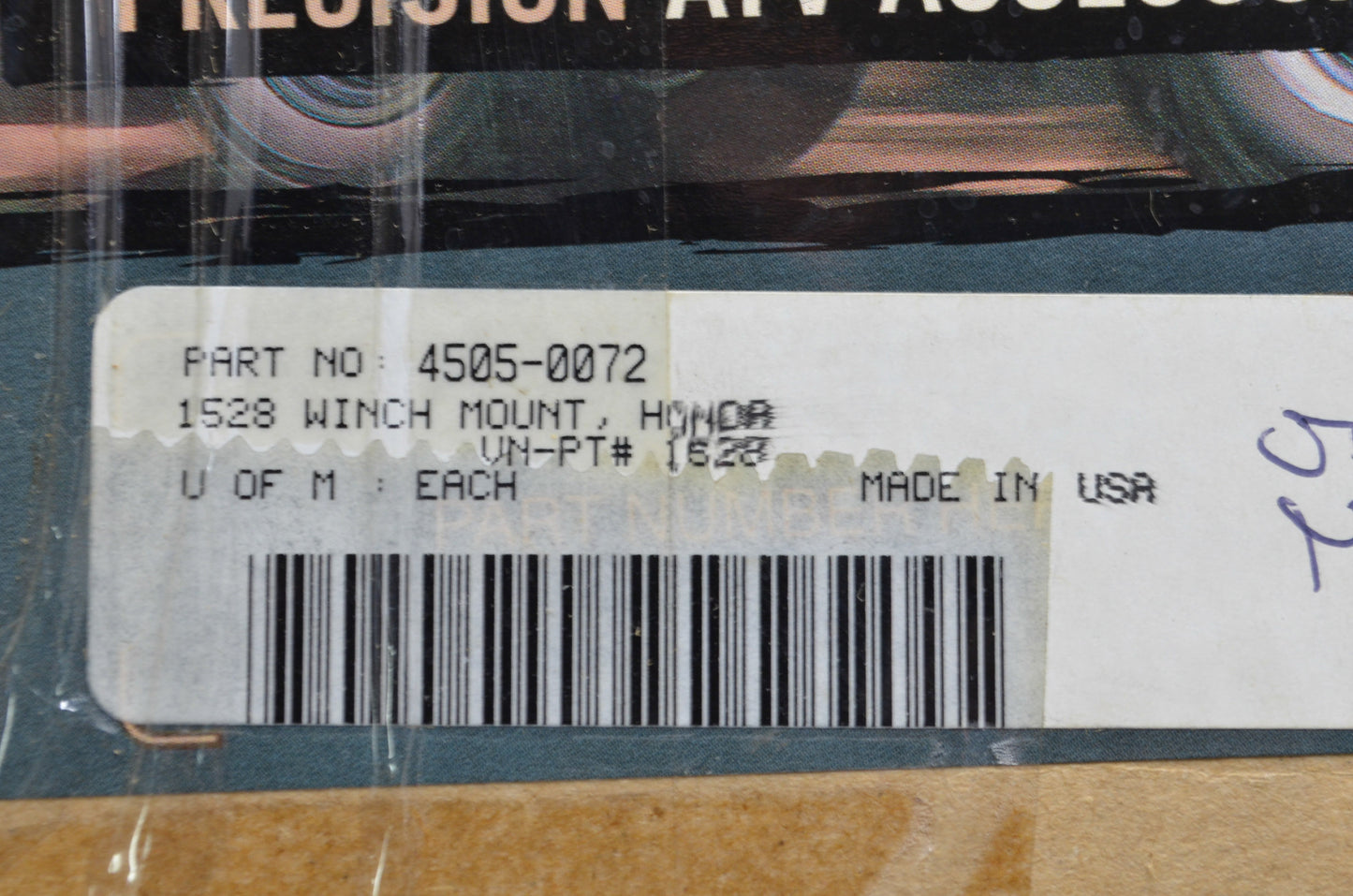 Moose Racing 4505-0072 Honda Winch Mount Kit NOS