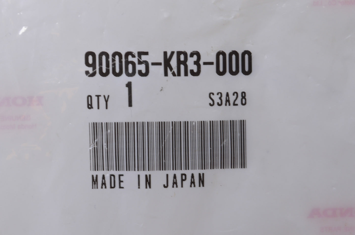 OEM Honda 90065-KR3-000 Tie Rod Bolt NOS