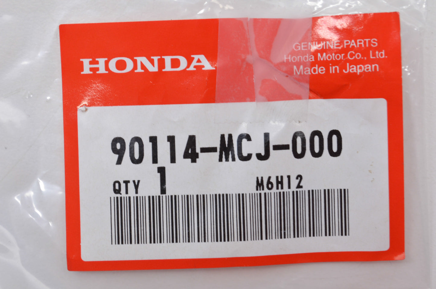OEM Honda 90114-MCJ-000 Screw (6X14) NOS