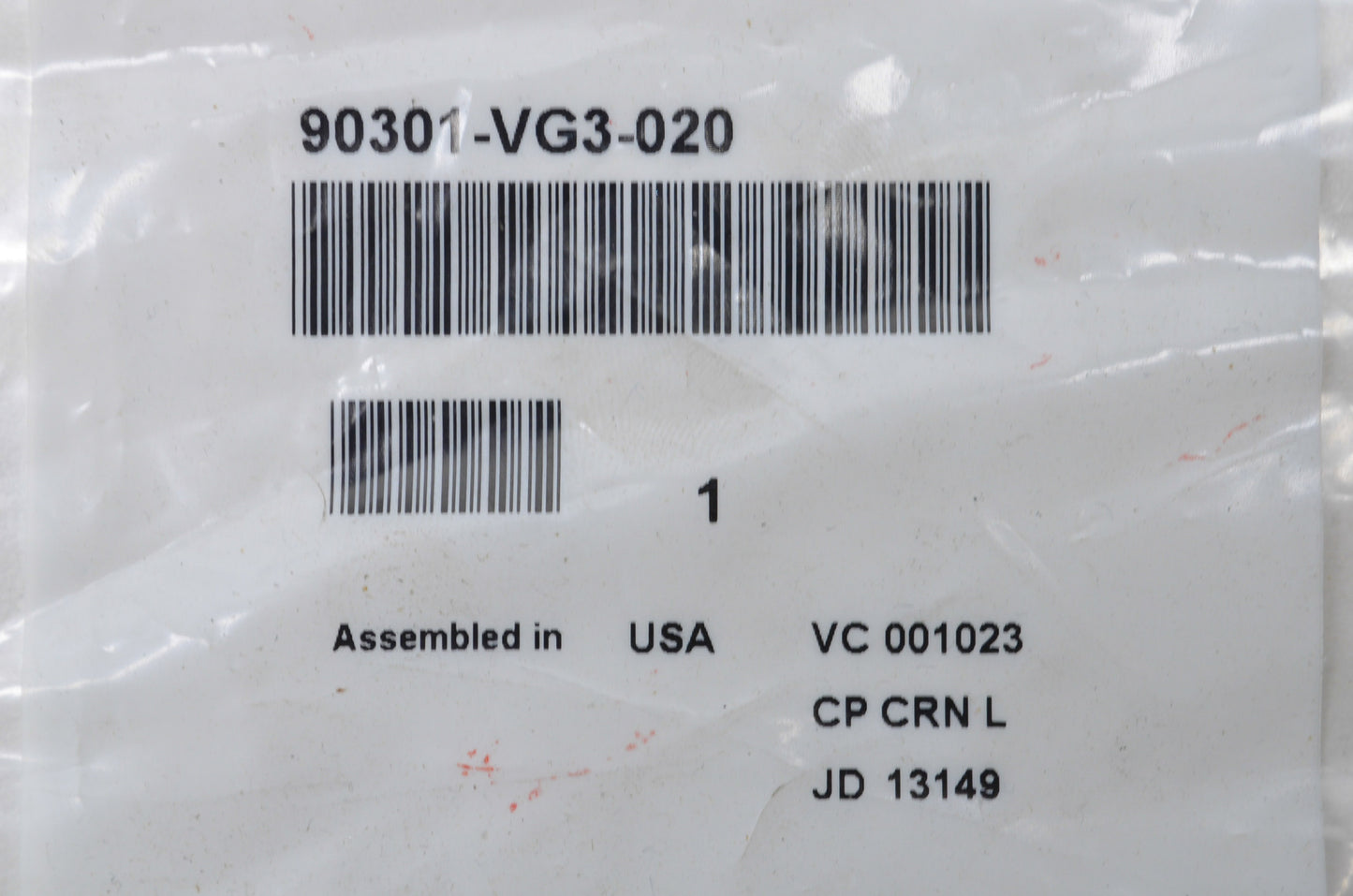 OEM Honda 90301-VG3-020 Push Nut 3.96mm Qty 2 NOS