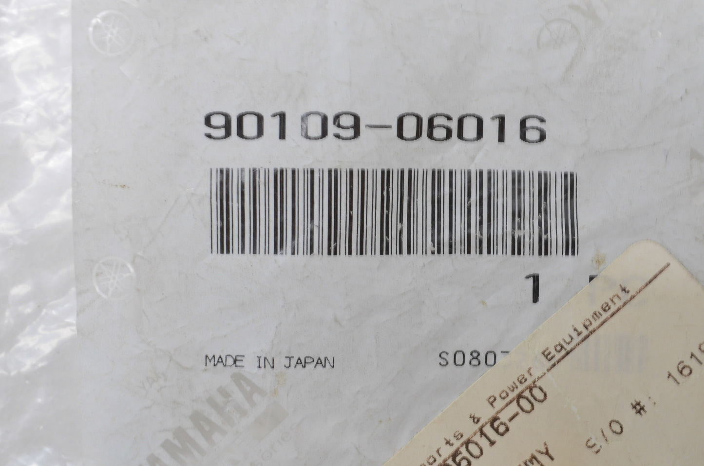 OEM Yamaha 90109-06016-00 Bolt NOS