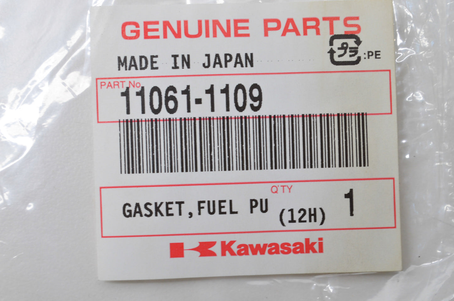 OEM Kawasaki 11061-1109 Fuel Pump Gasket NOS