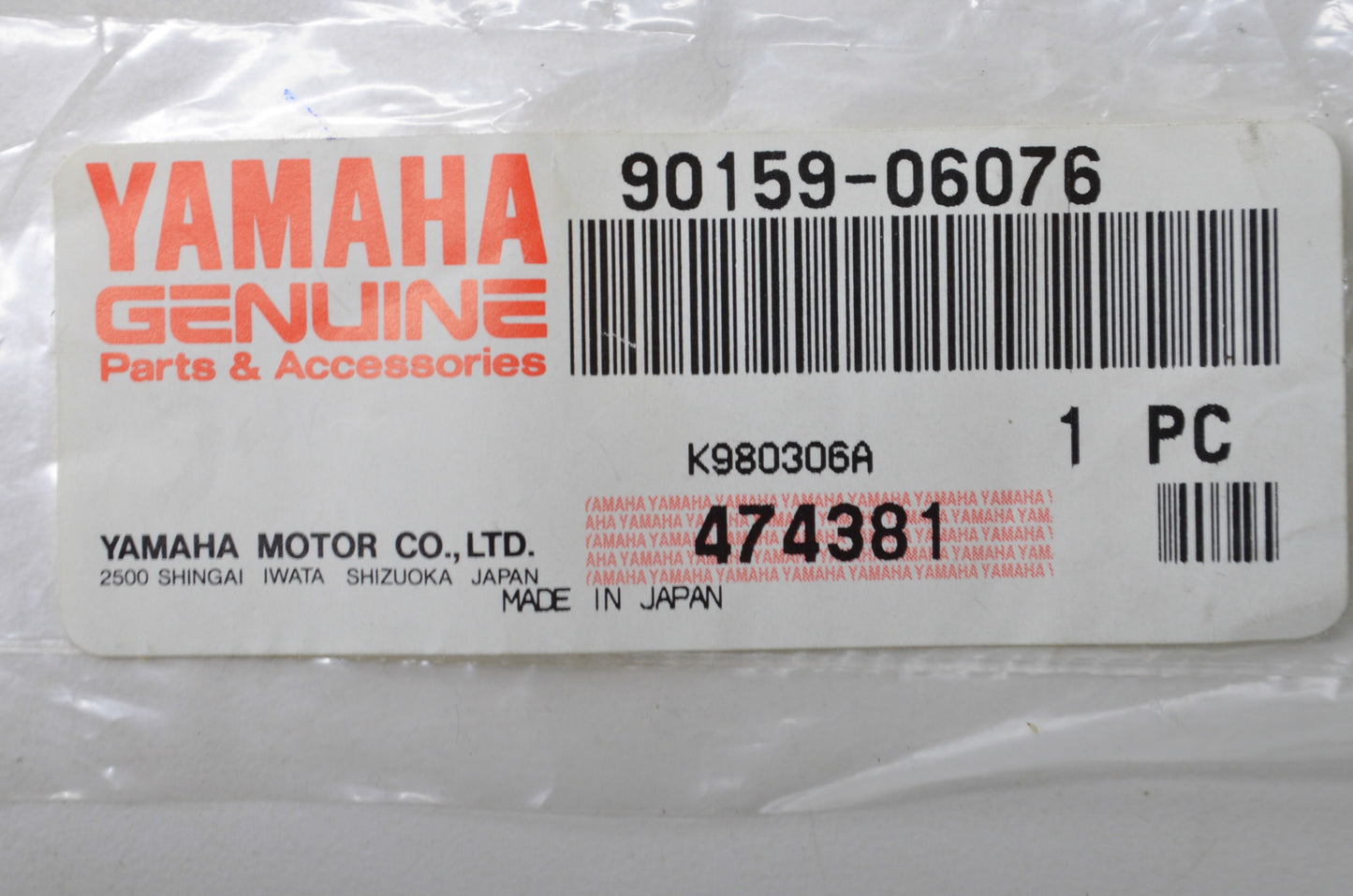 OEM Yamaha 90159-06076-00 Screw w/ Washer NOS