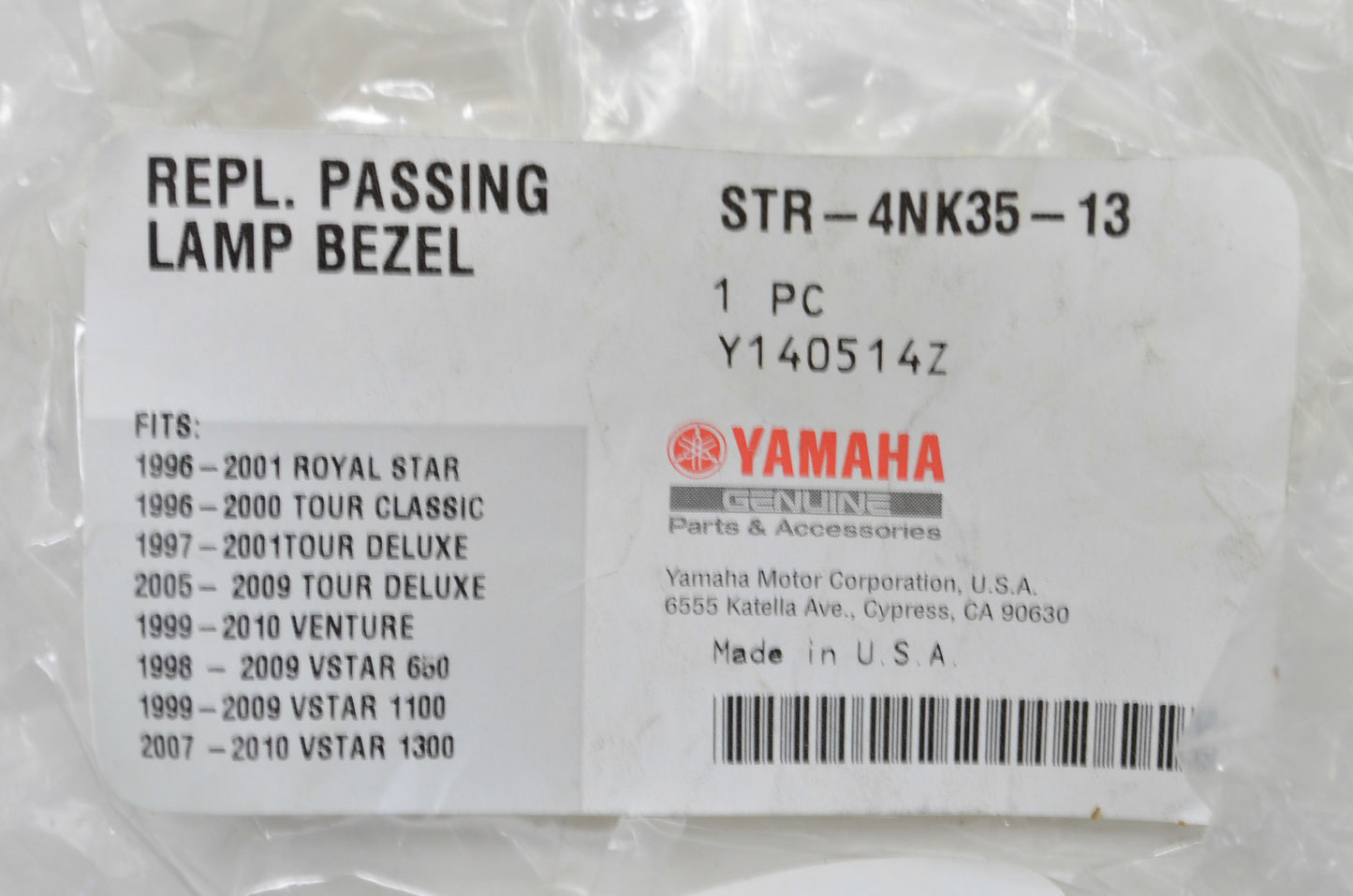 New OEM Yamaha Passing Lamp Bezel NOS