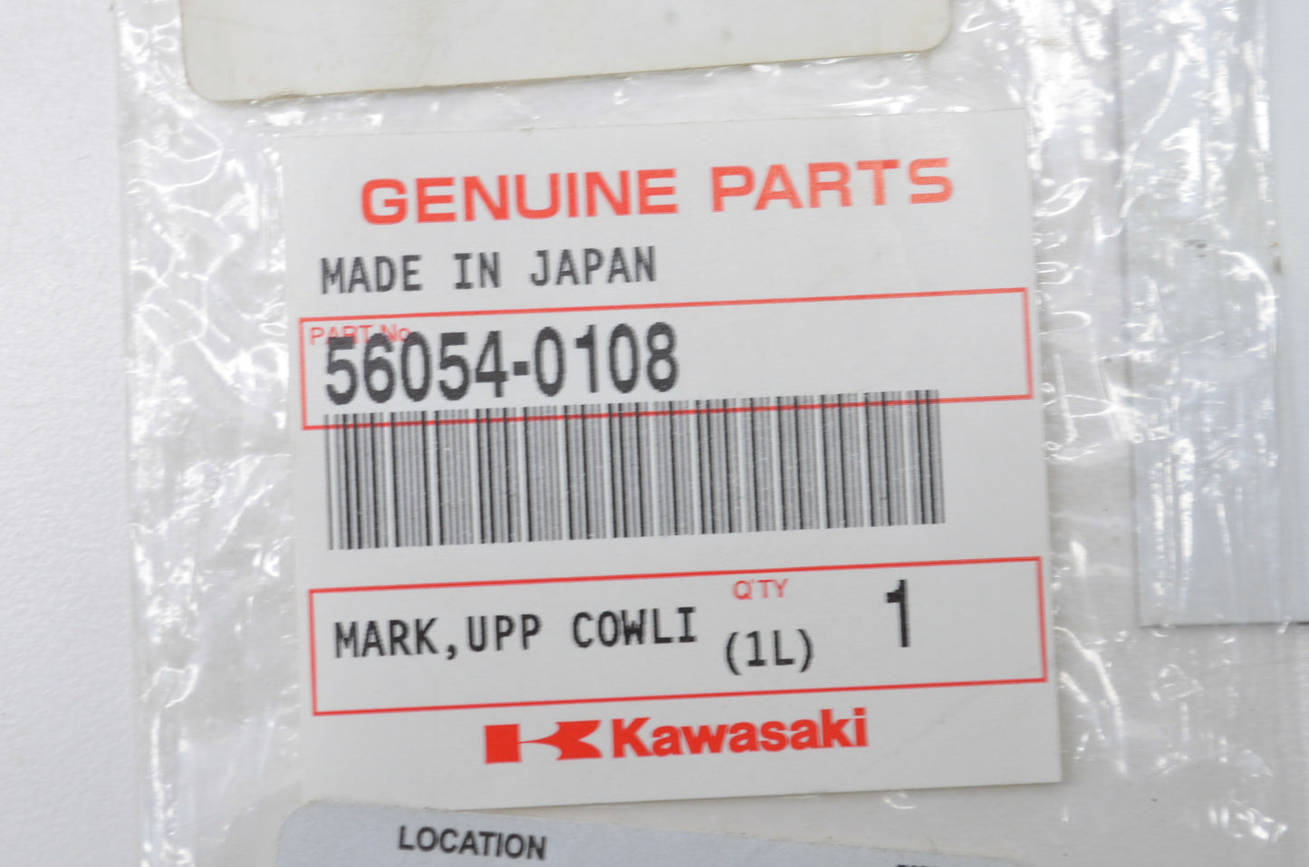 New OEM Kawasaki Versys Decal NOS
