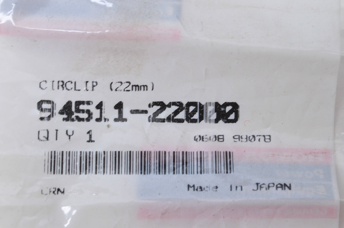 OEM Honda 94511-22000 Circlip NOS