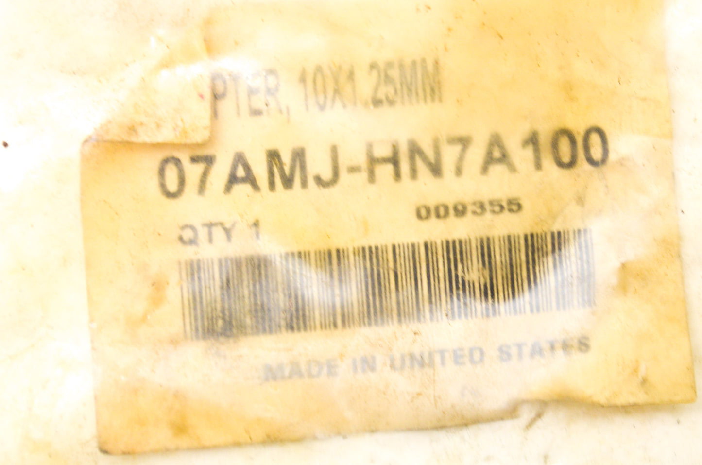 OEM Honda 07AMJ-HN7A100 Adapter 10X1.25MM NOS