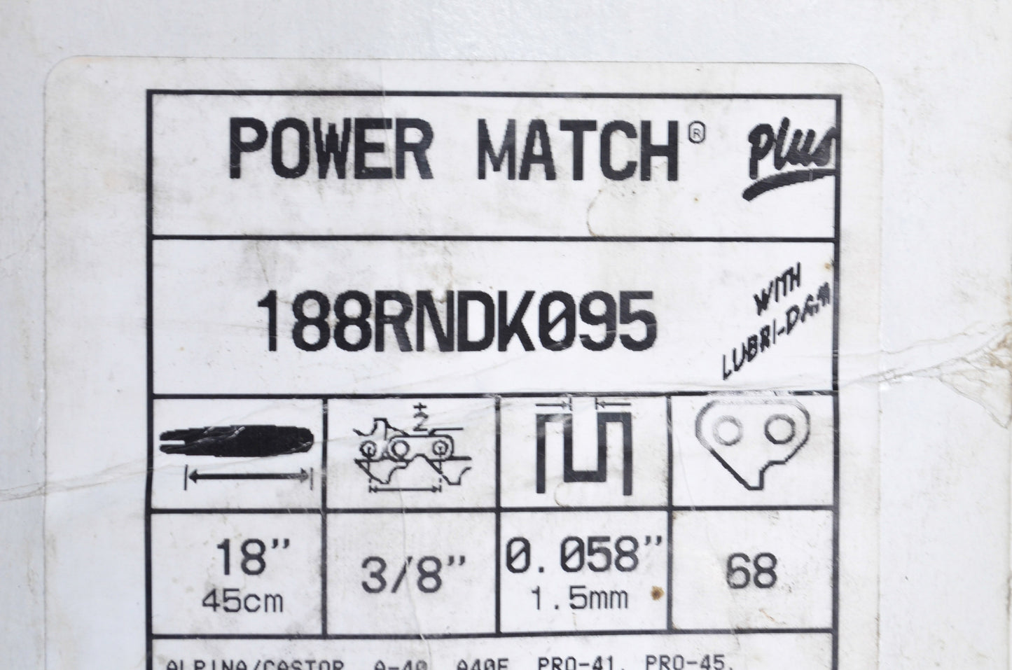 New Oregon Power Match Plus Chainsaw Bar 3/8' Pitch .058' Gauge 18' NOS