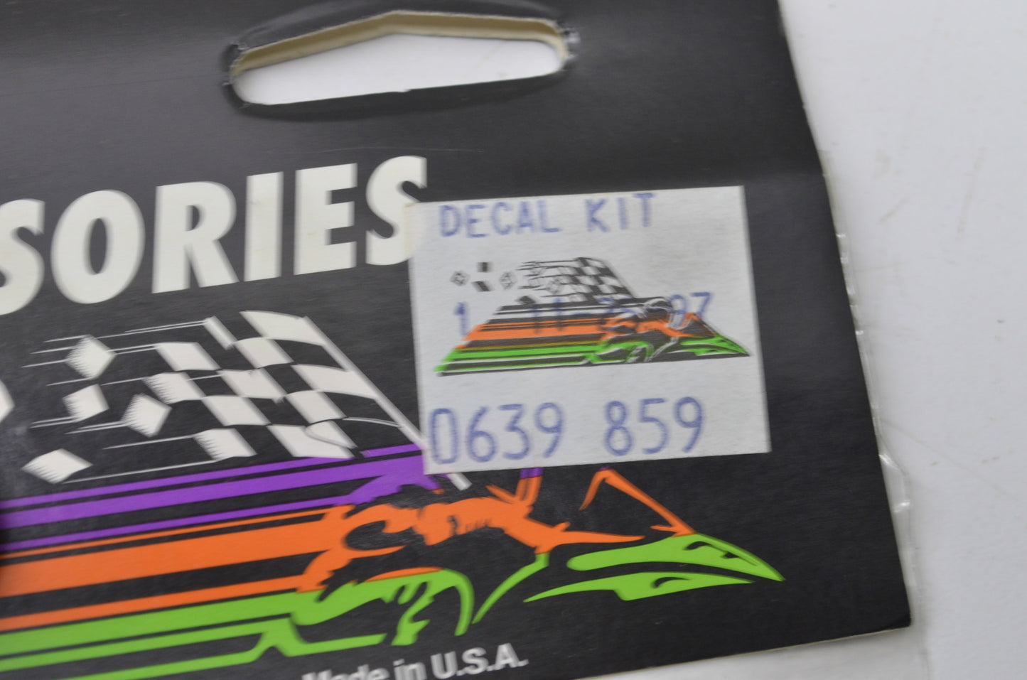New OEM Arctic Cat Black/Silver Hood Decal Kit NOS