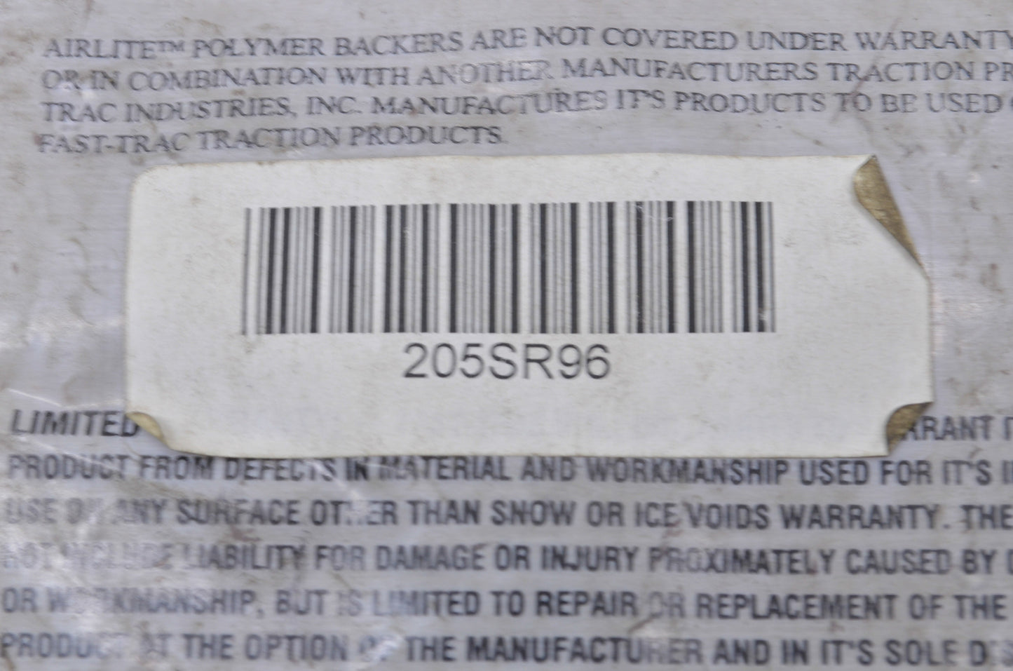 New OEM Fast Trac Red Air Lite Backer 5/16 96 Piece Kit NOS