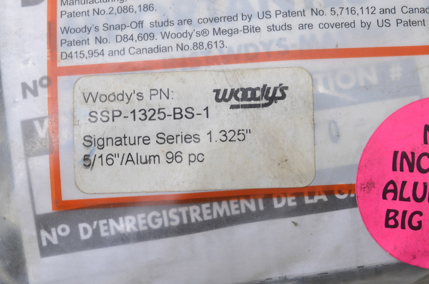 New Woodys Signature Series 1.325' 5/16 Aluminum 96 Piece Kit NOS
