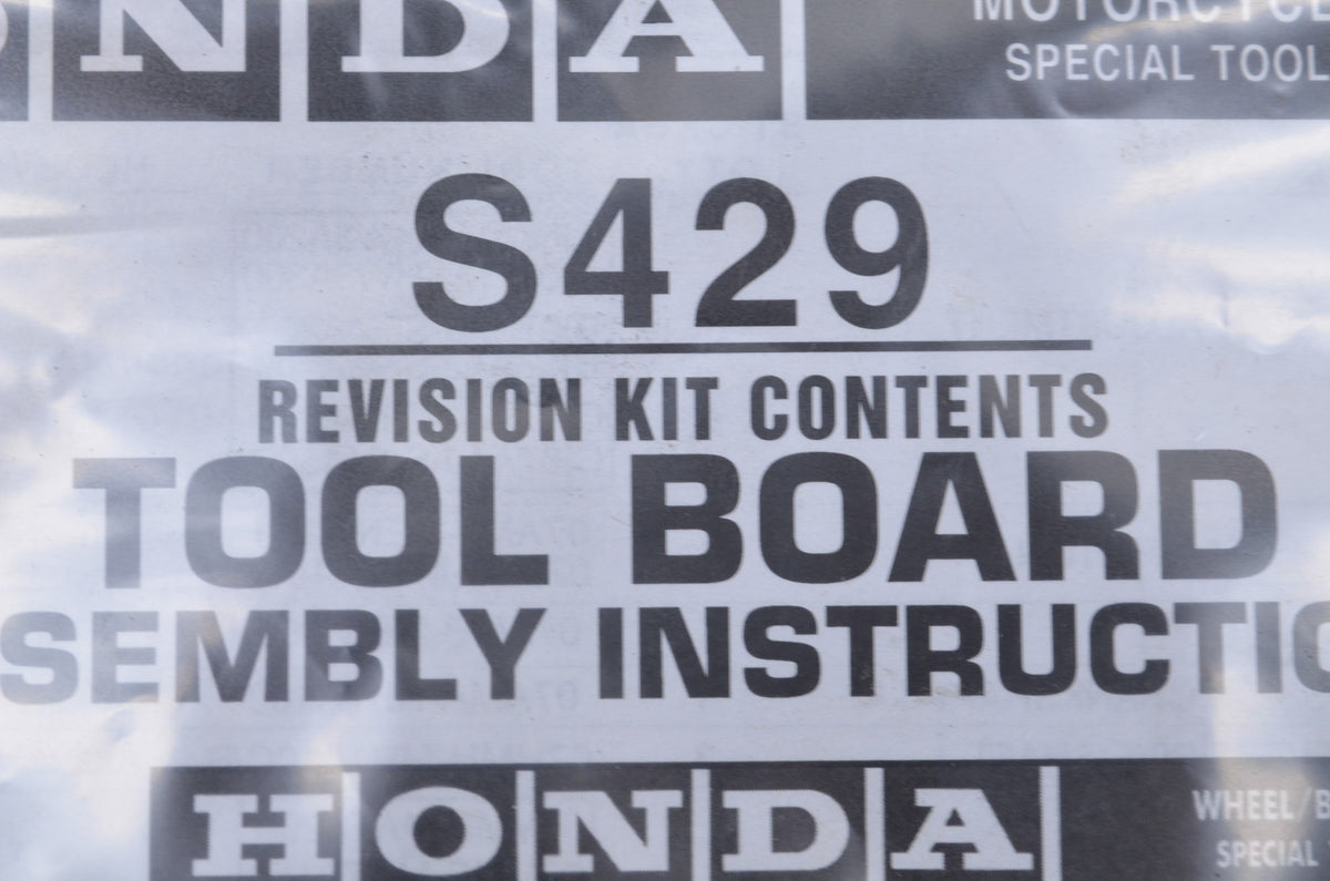 OEM Honda S429 Tool Board Assembly Instructions Booklet