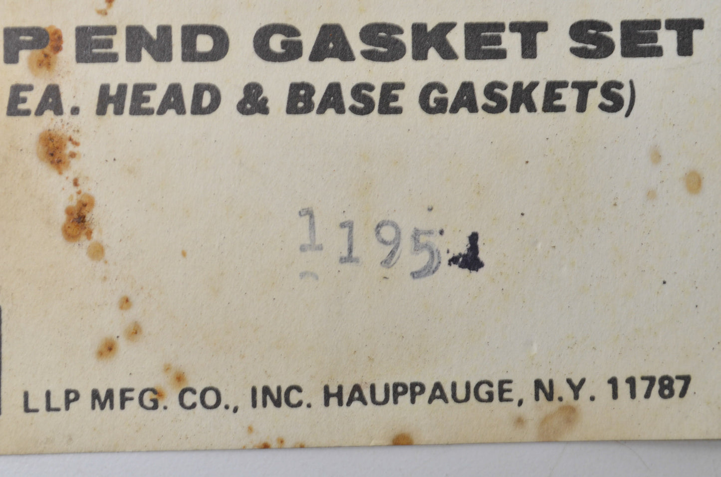 LLP 1195 Top End Gasket Kit NOS