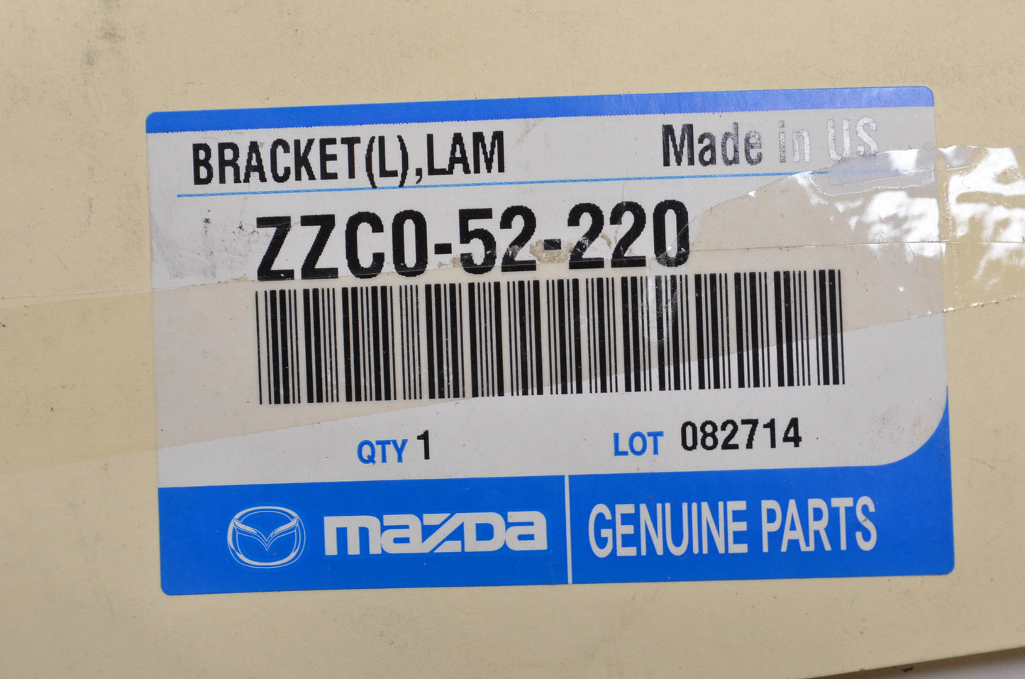 OEM Mazda ZZC0-52-220 Left Fender Bracket NOS