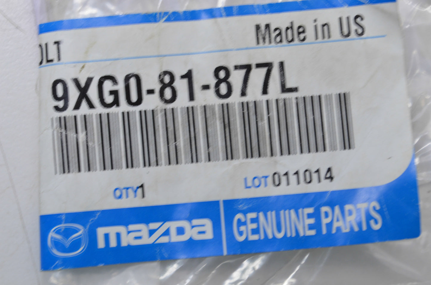 OEM Mazda 9XG0-81-877L Bolt NOS