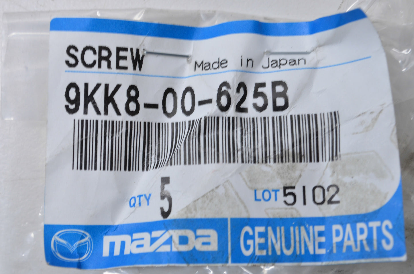 New OEM Mazda Screw QTY 5 NOS