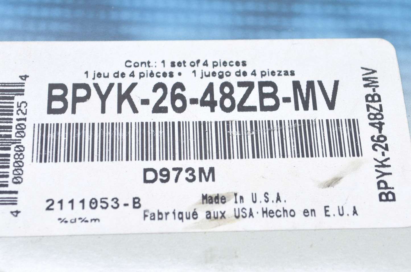 OEM Mazda BPYK-26-48ZB-MV Rear Brake Pad Kit NOS