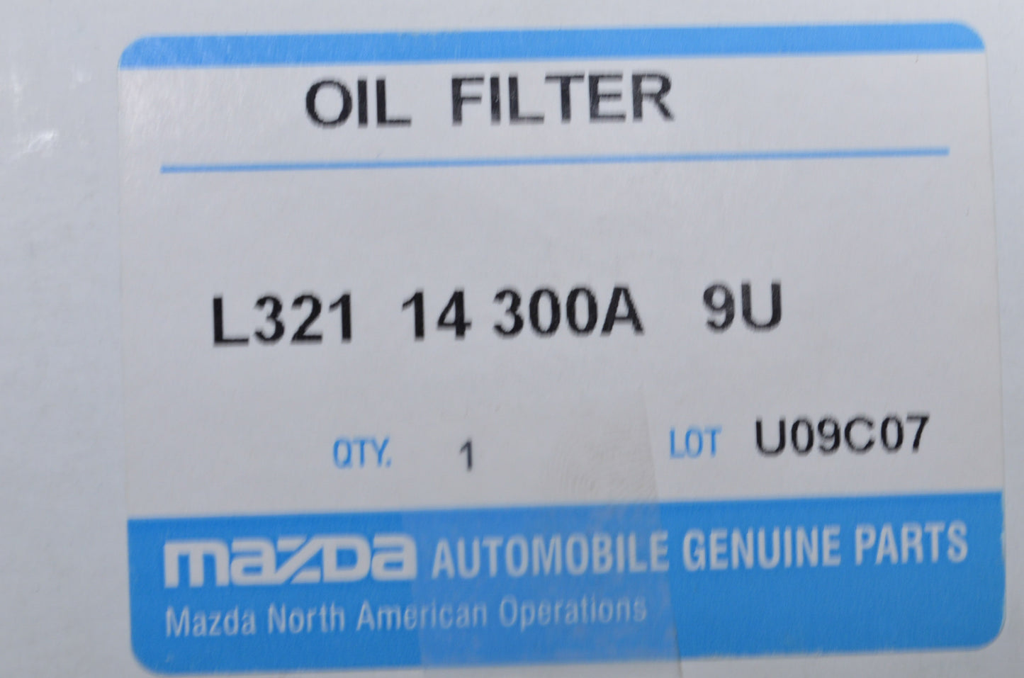 New OEM Mazda Oil Filter & Cover Kit NOS