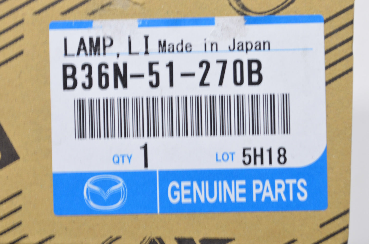 New OEM Mazda License Plate Lamp Assembly NOS