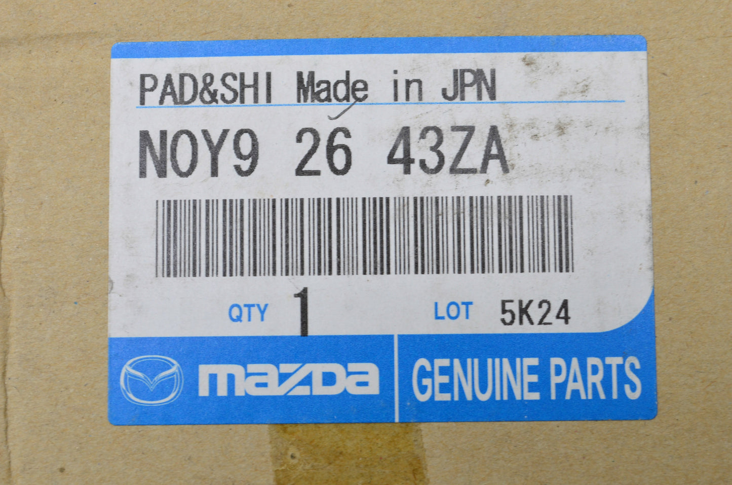 New OEM Mazda Rear Brake Pad Kit NOS