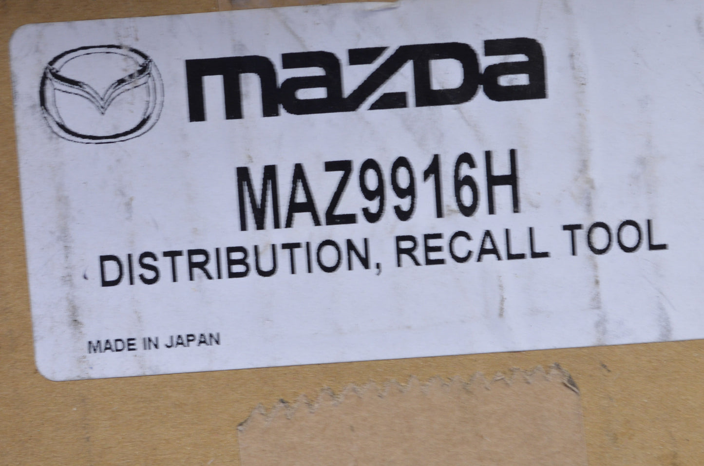 OEM Mazda MAZ9916H Distribution Recall Nut Brake Tool Kit NOS