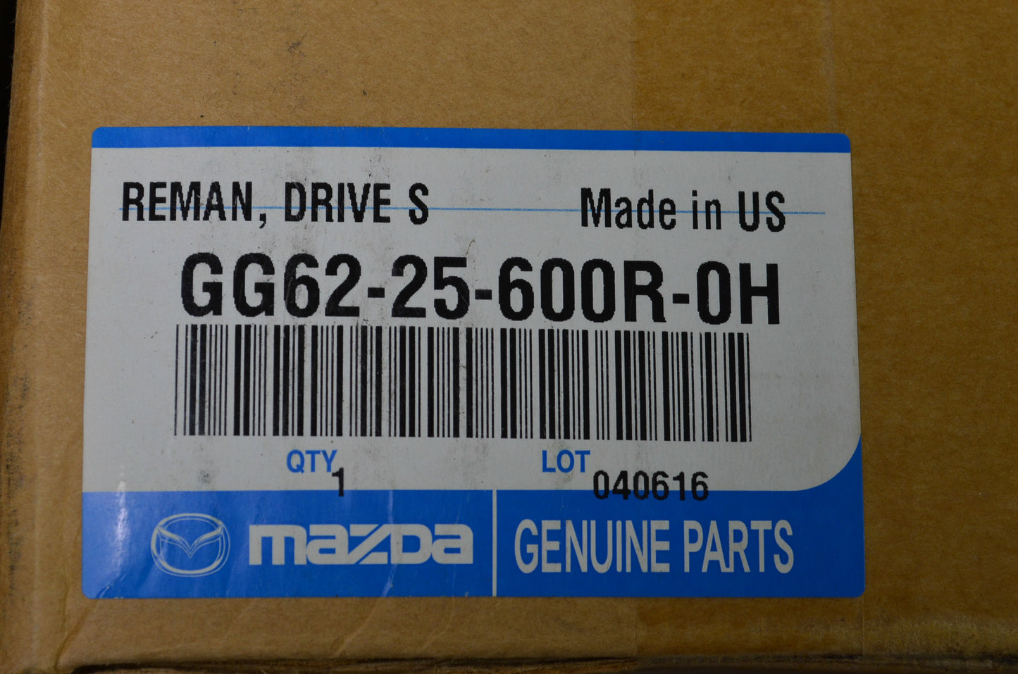 OEM Mazda GG62-25-600R0H CV Axle Assembly NOS
