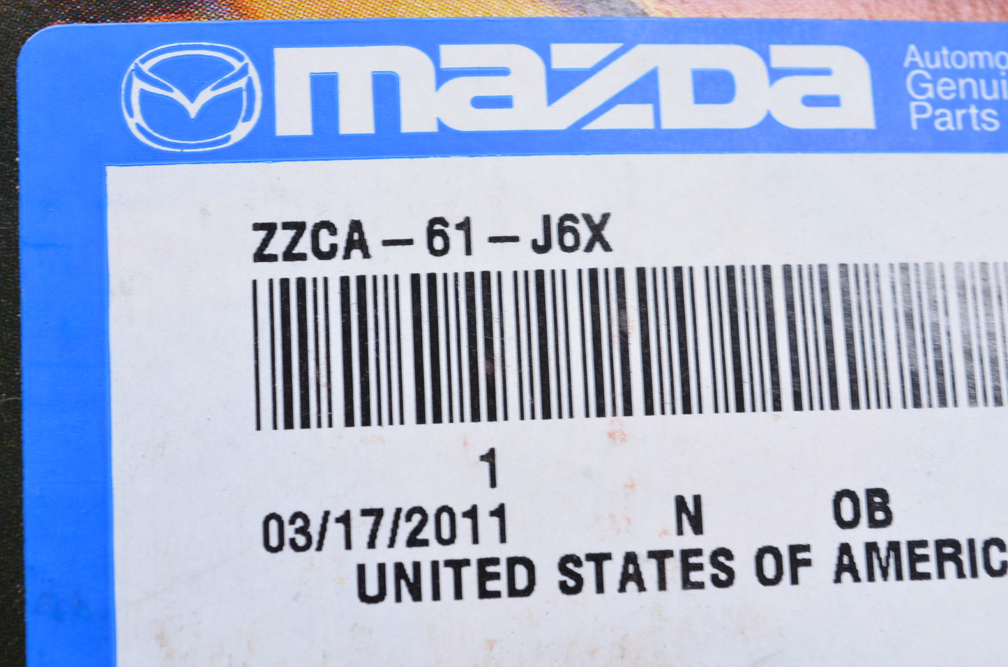 OEM Mazda FP-66, 8L8Z-19N619-B, ZZCA-61-J6X Passenger Compartment Pollen Filter