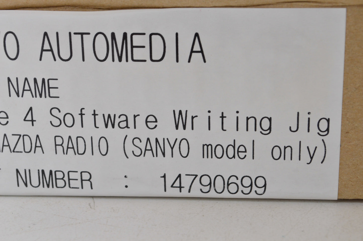 OEM Mazda 14790699 Sanyo Radio Software Programming Kit NOS