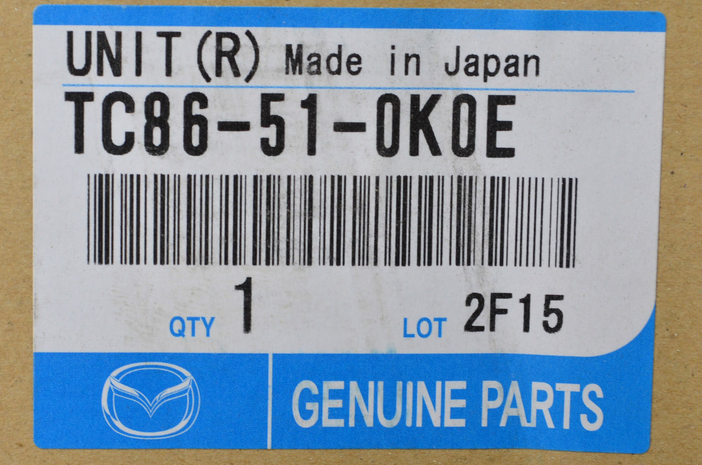 OEM Mazda TC86-51-0K0E Headlight Unit NOS