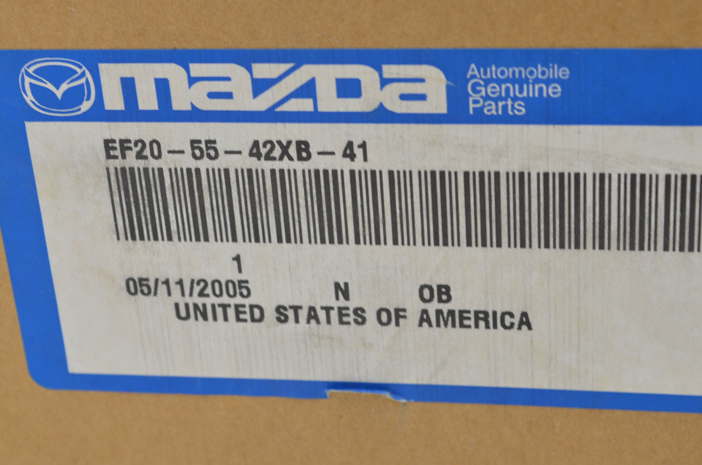 OEM Mazda EF20-55-42XB-41 Silver Dash Meter Hood NOS
