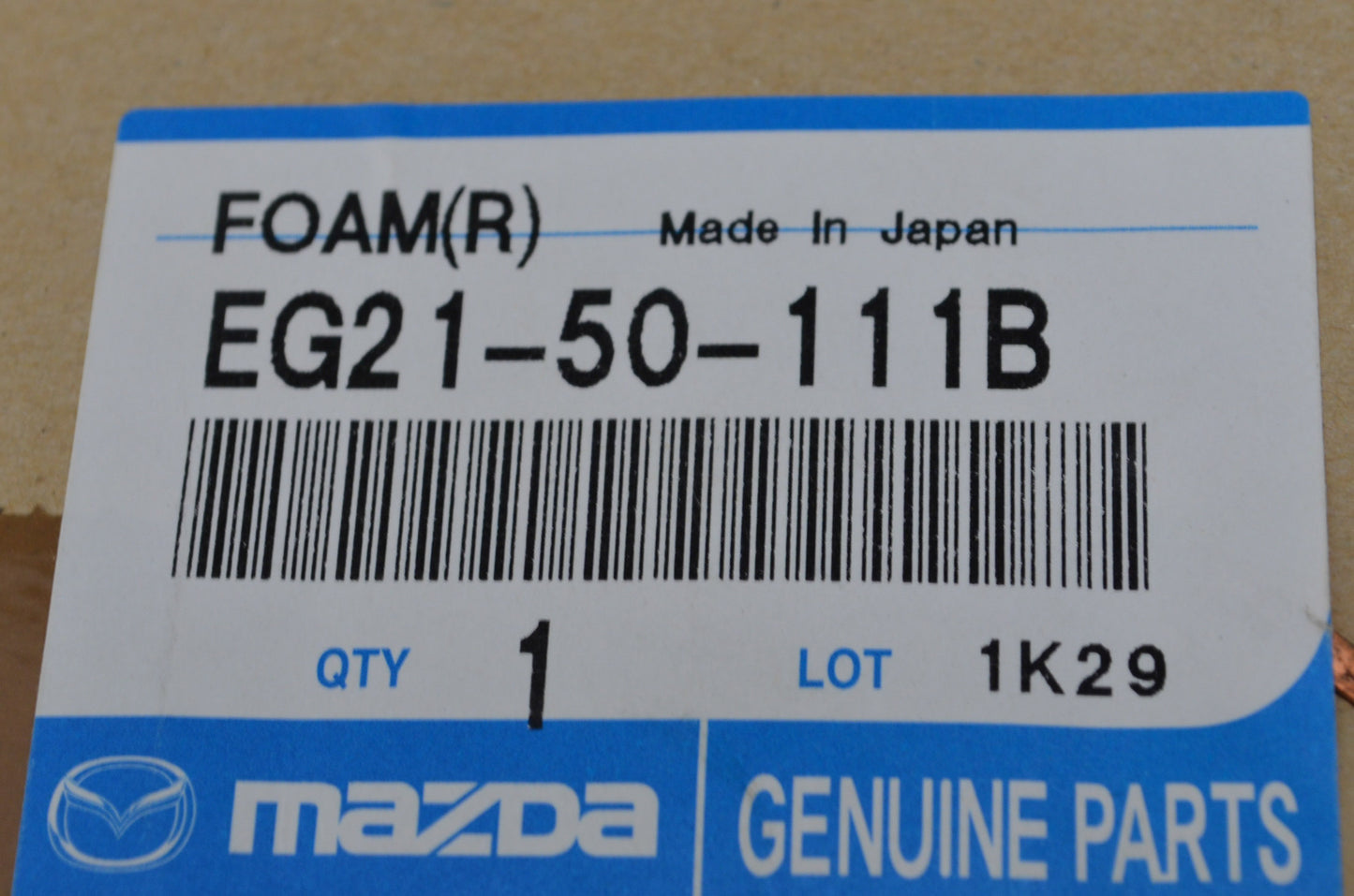 OEM Mazda EG21-50-111B Foam Impact Absorber NOS