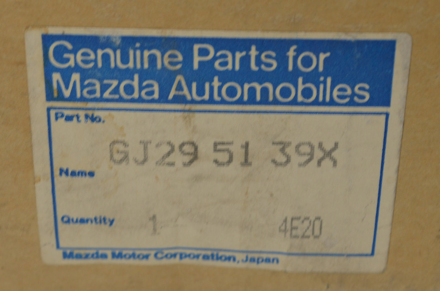 OEM Mazda GJ29-51-39X Tail Light Lens & Body Assembly NOS