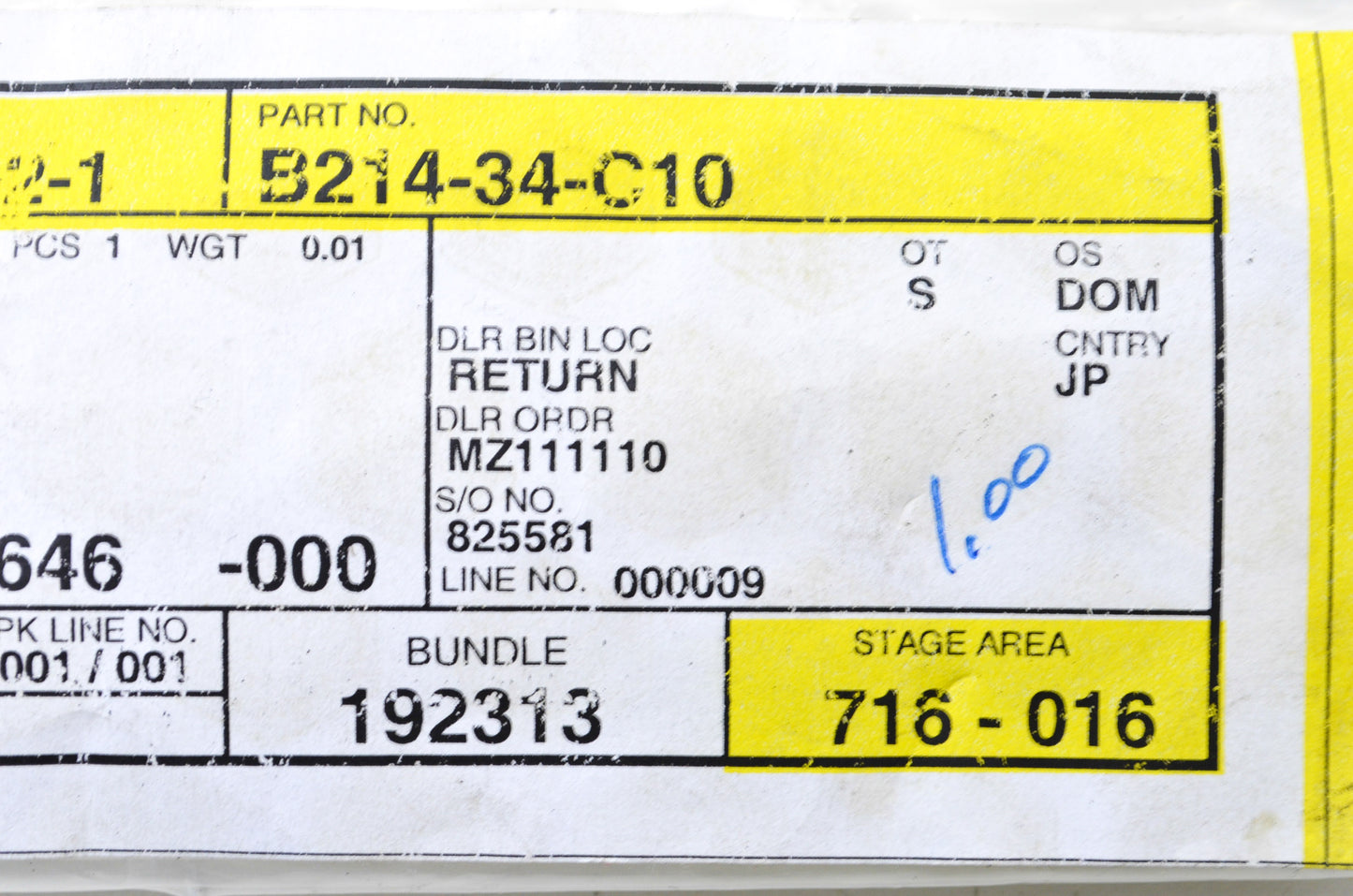 OEM Mazda B214-34-C10 Wire Harness Pipe Clamp Band NOS