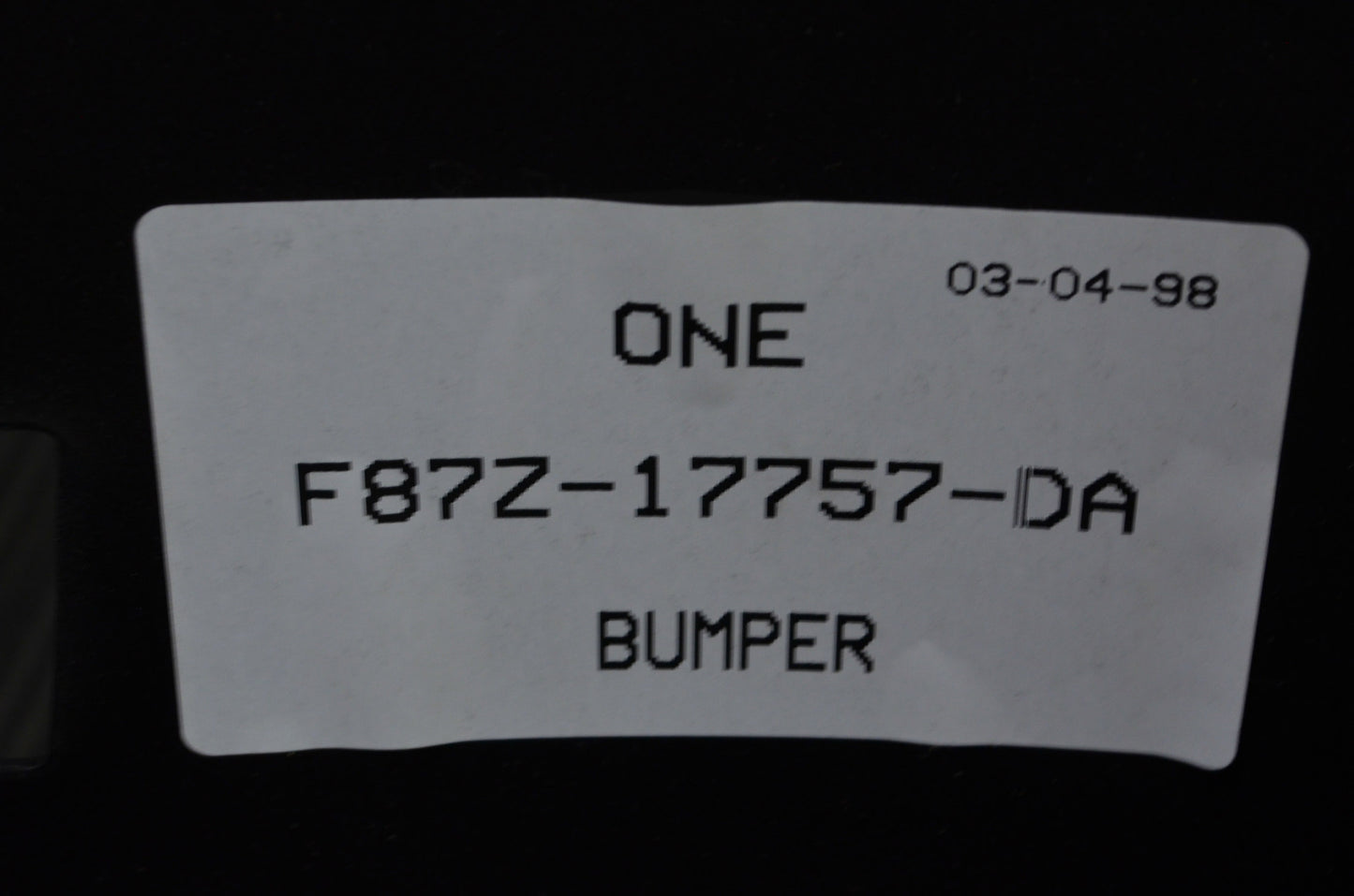 OEM Mazda F87Z-17757-DA, ZZP0-50-031 Front Bumper NOS