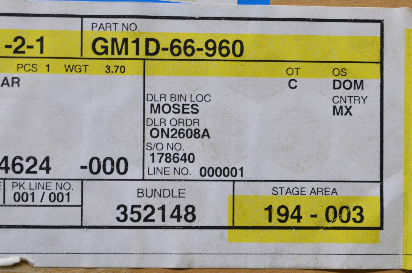 OEM Mazda GM1D-66-960 Rear Subwoofer Speaker NOS