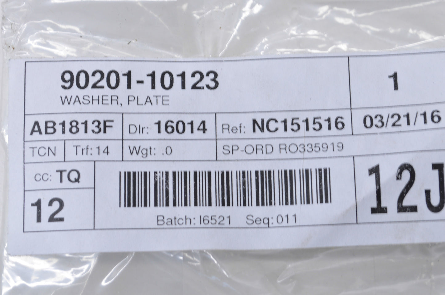 New OEM Yamaha Plate Washer NOS