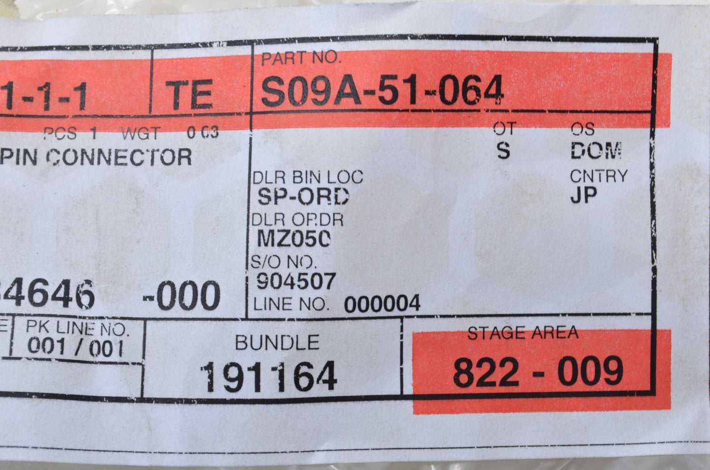 New OEM Mazda Turn Signal Bulb Socket NOS