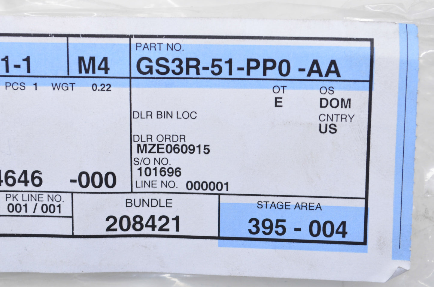 OEM Mazda GS3R-51-PP0-AA Front Lower Fender Molding NOS
