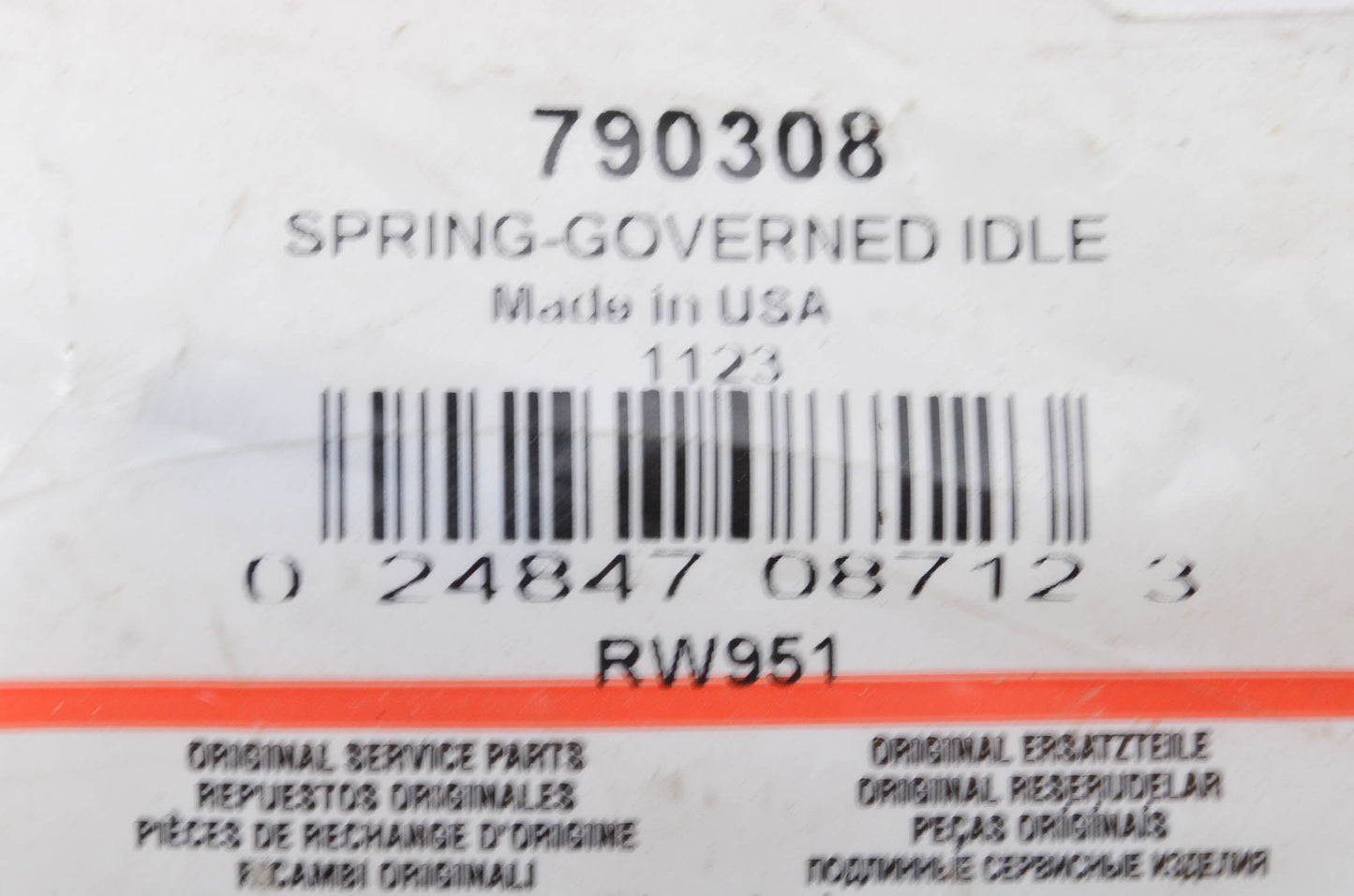 New OEM Briggs & Stratton Governor Spring NOS