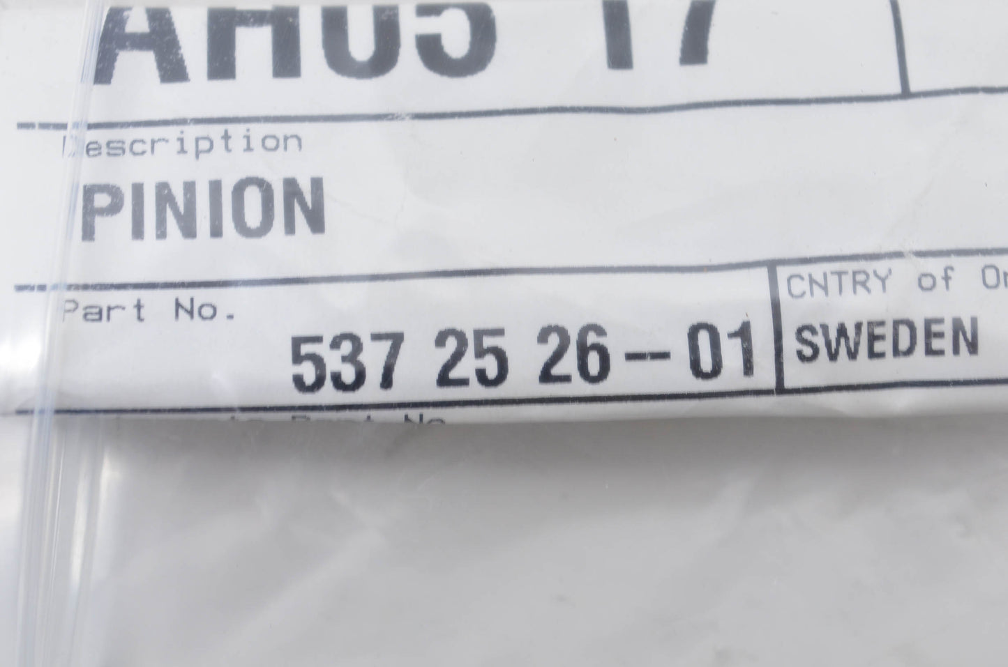 New OEM Husqvarna Oil Gear NOS