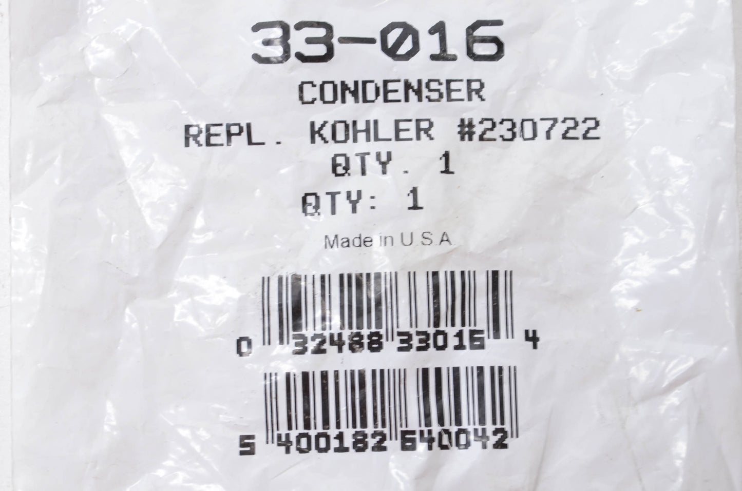 Oregon 33-016 Condenser NOS