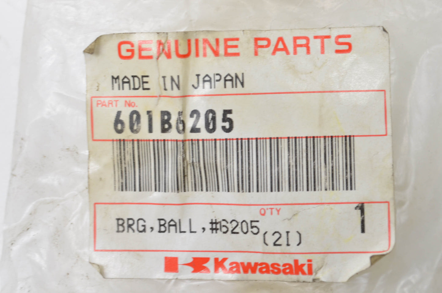 OEM Kawasaki 601B6205 Ball Bearing #6205 NOS
