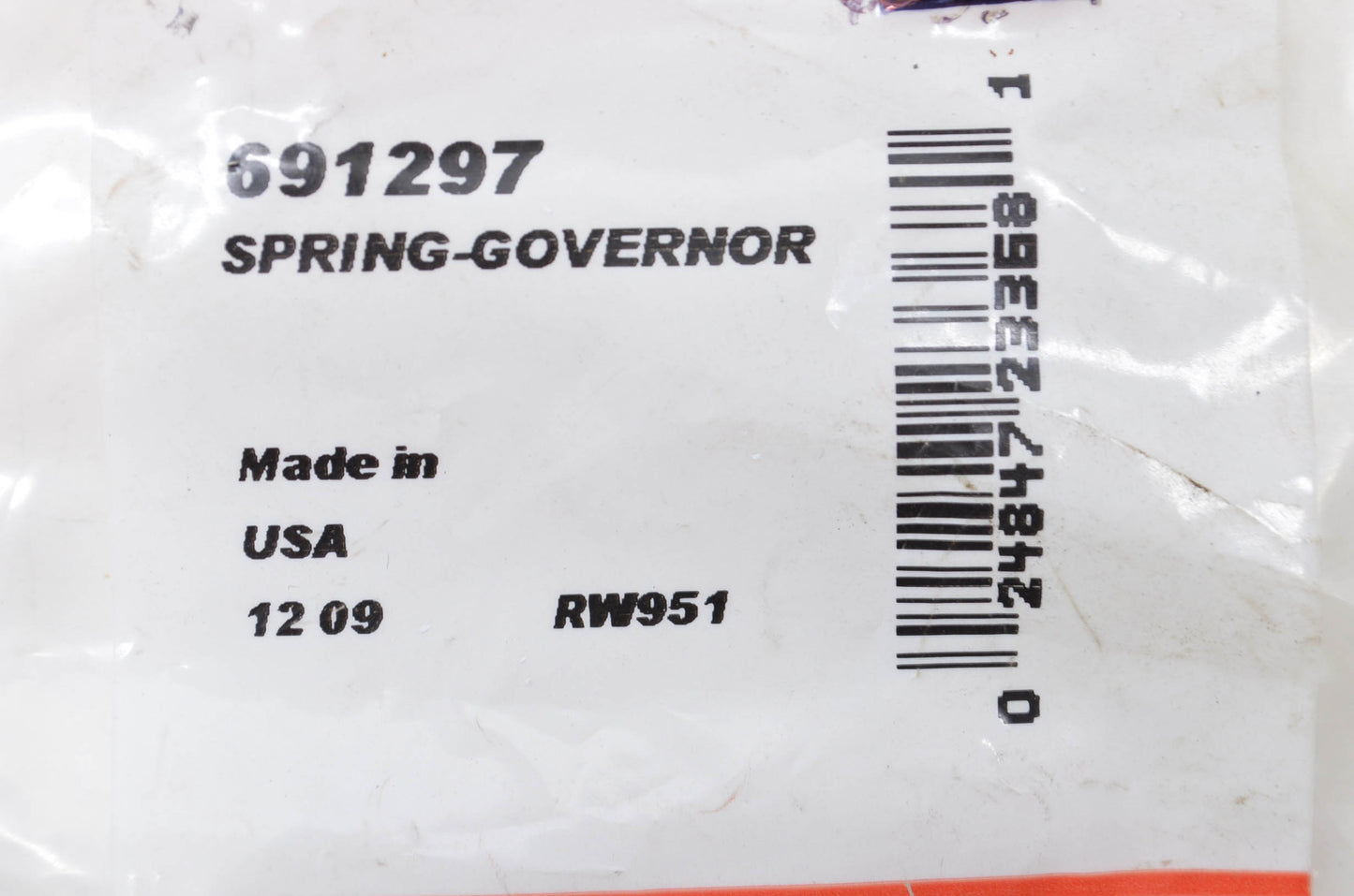 New OEM Briggs & Stratton 691297 Governor Spring NOS
