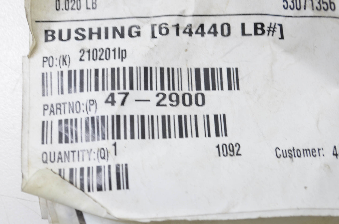 New OEM Toro Bushing NOS