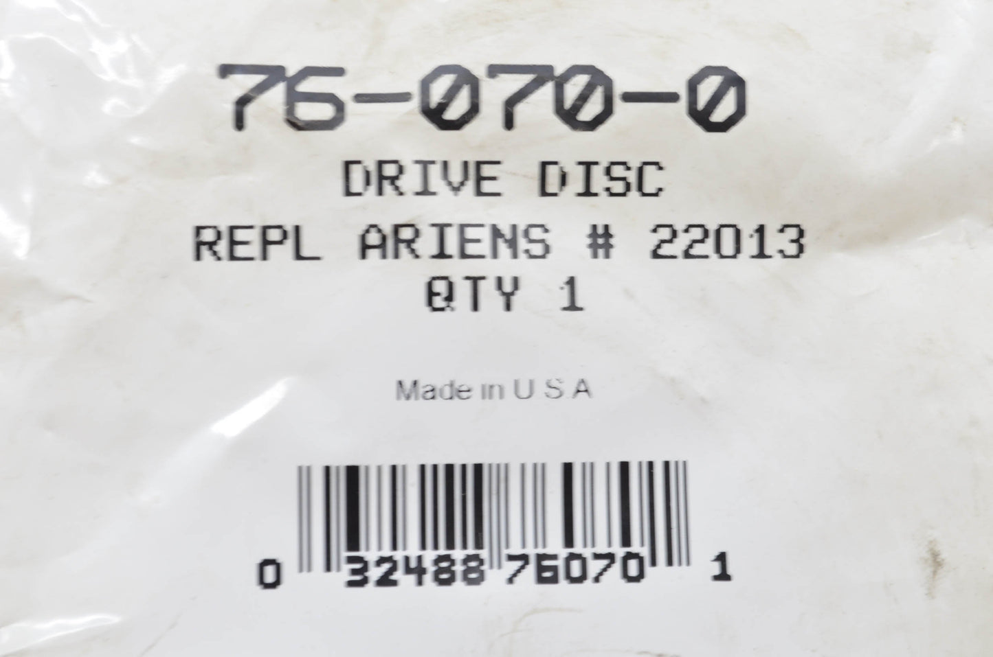 New Oregon 76-070-0 Drive Disc NOS