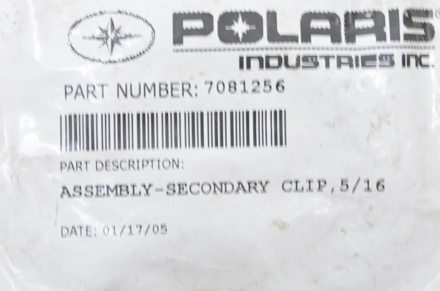 OEM Polaris 7081256 Secondary Clip Assembly 5/16 NOS
