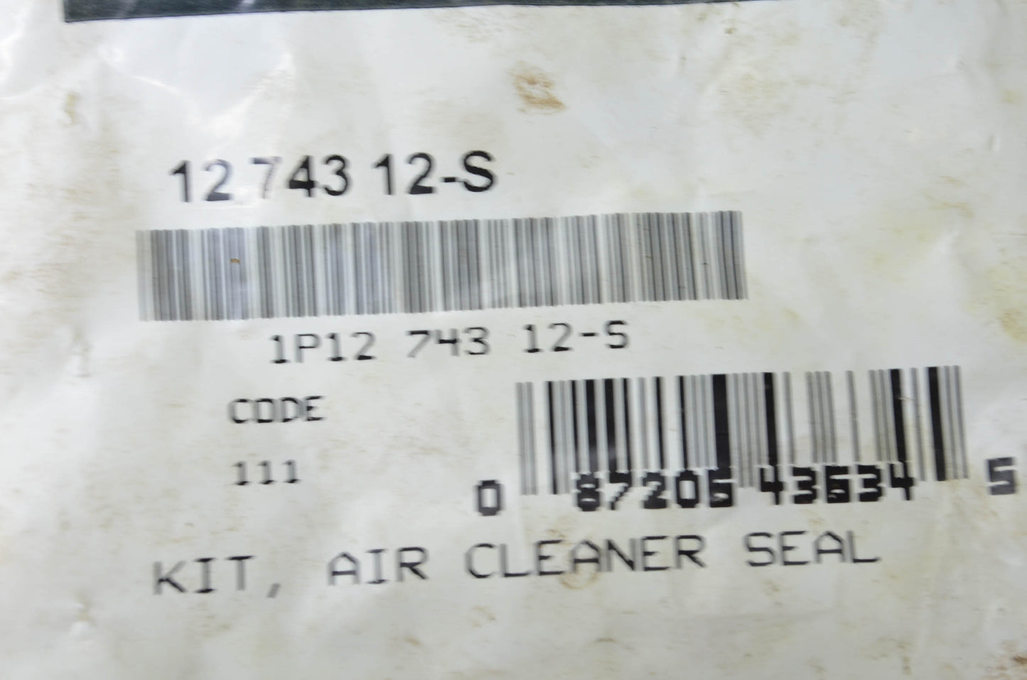 Kohler 1274312-S Air Cleaner & Seal Kit NOS