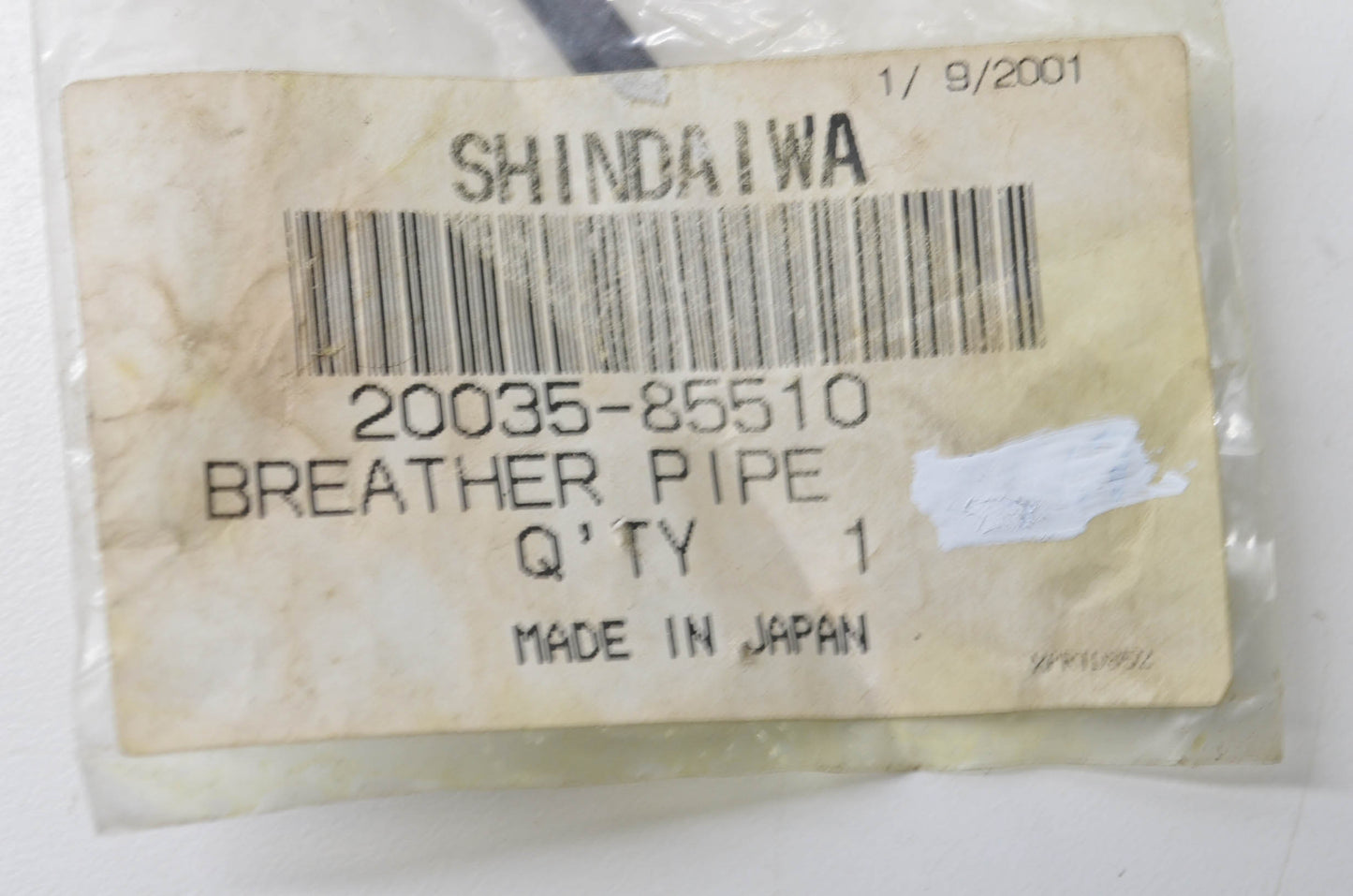 New Shindaiwa 20035-85510 Breather Pipe NOS