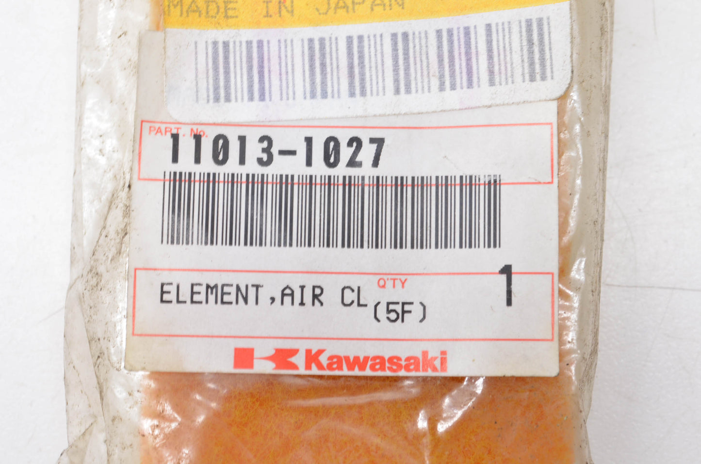 New OEM Kawasaki 11013-1027 Air Cleaner Element NOS